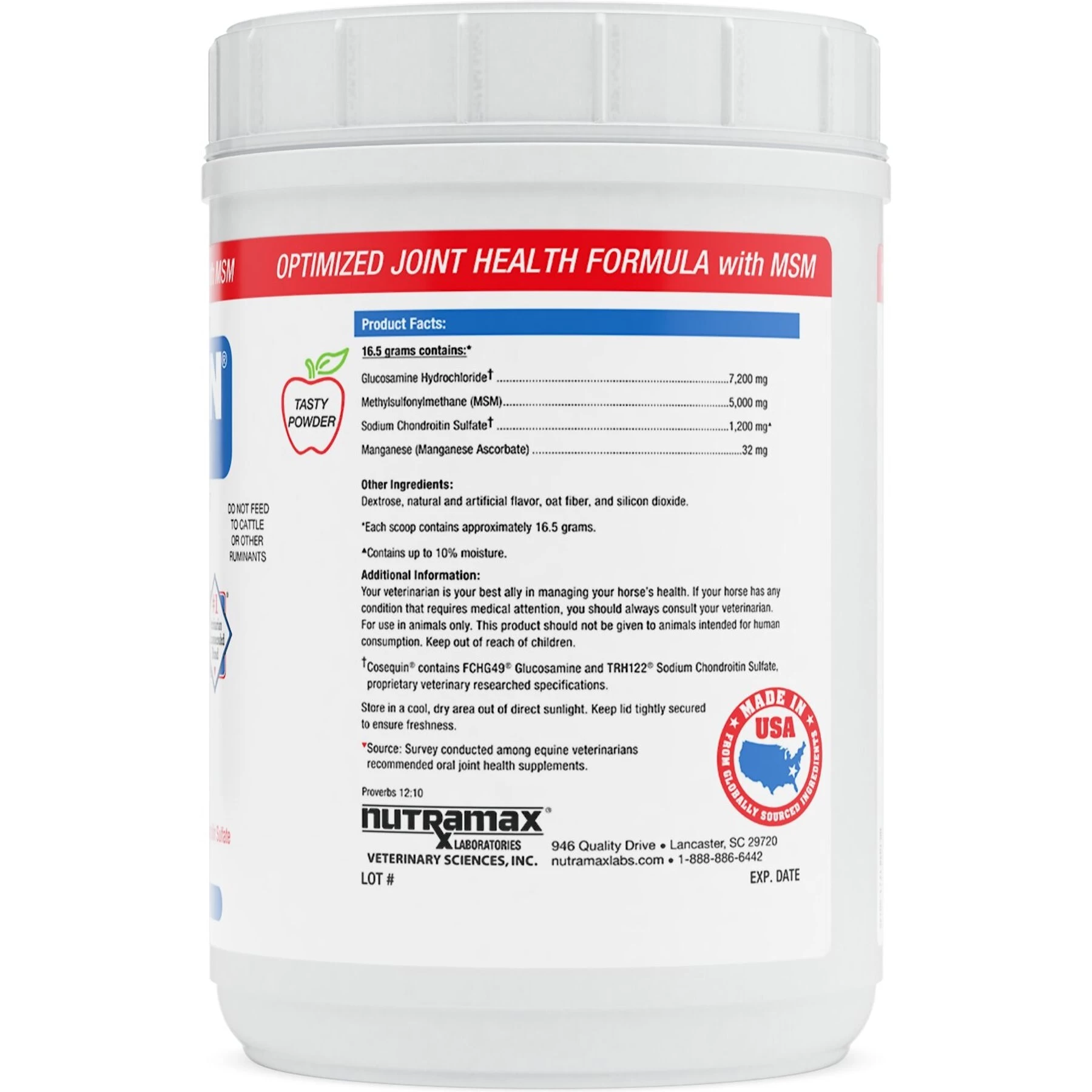 Nutramax Cosequin Optimized With MSM Joint Health Apple Flavor Powder Horse Supplement 3 Nutramax Cosequin Optimized With MSM Joint Health Apple Flavor Powder Horse Supplement - Image 3