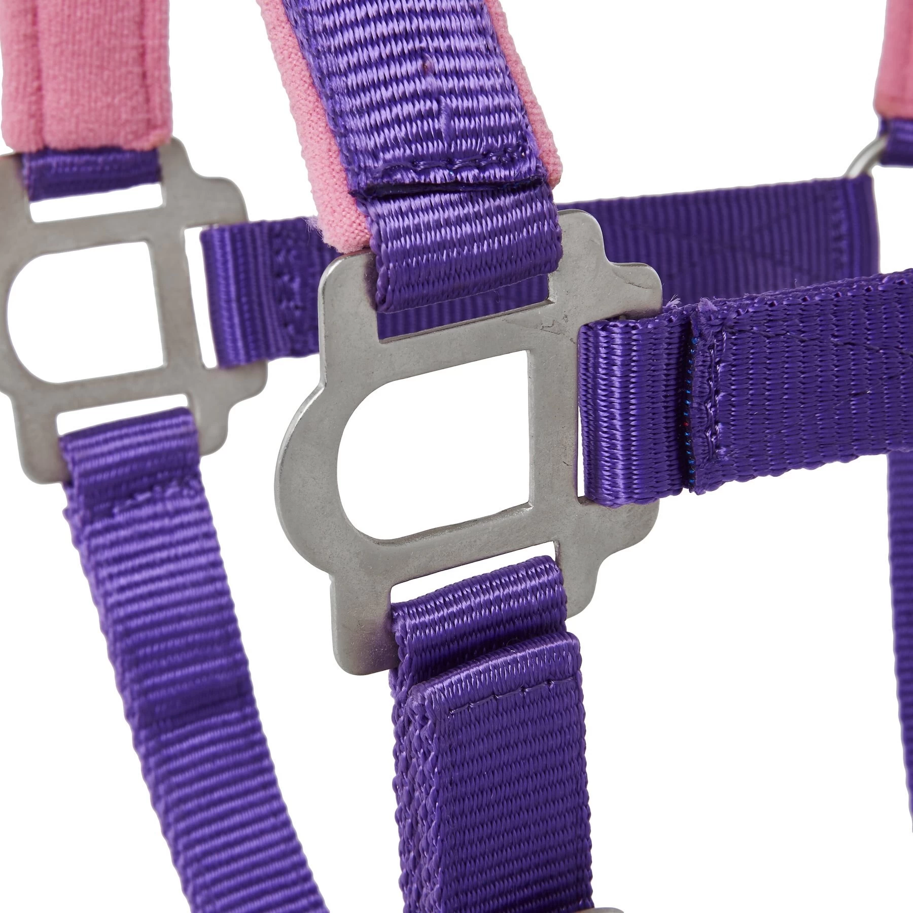 Tough-1 Nylon Padded Halter With Satin Horse Hardware, Purple 4 Tough-1 Nylon Padded Halter With Satin Horse Hardware, Purple - Image 4