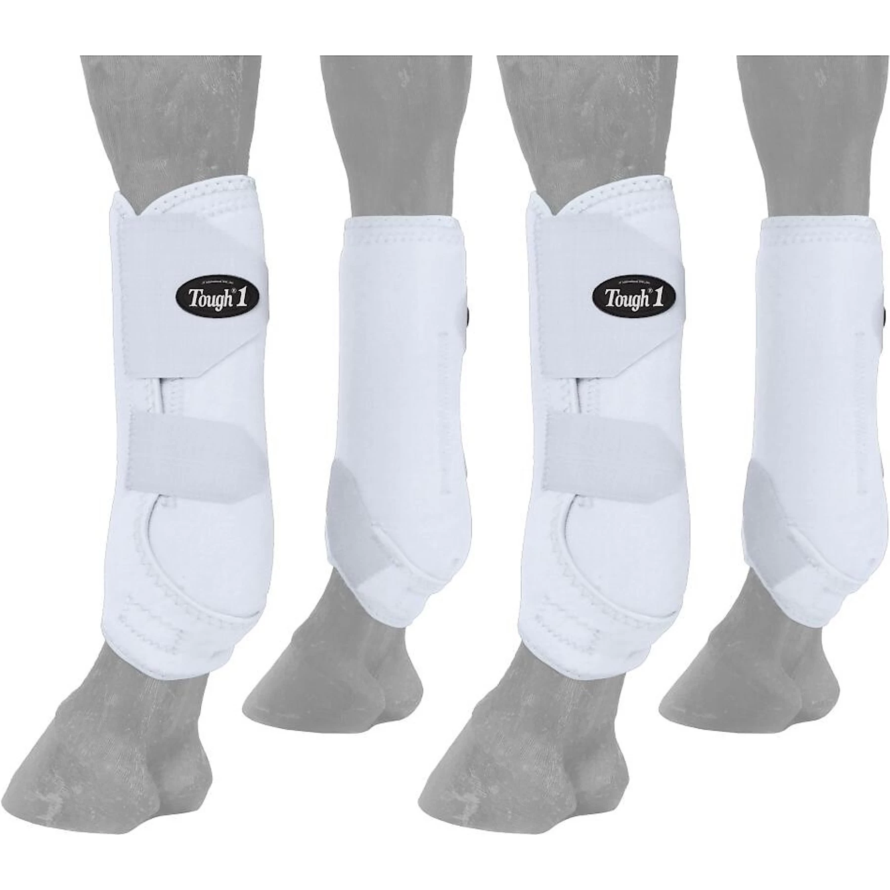 Tough-1 Extreme Vented Horse Sport Boots Set, White 1 Tough-1 Extreme Vented Horse Sport Boots Set, White