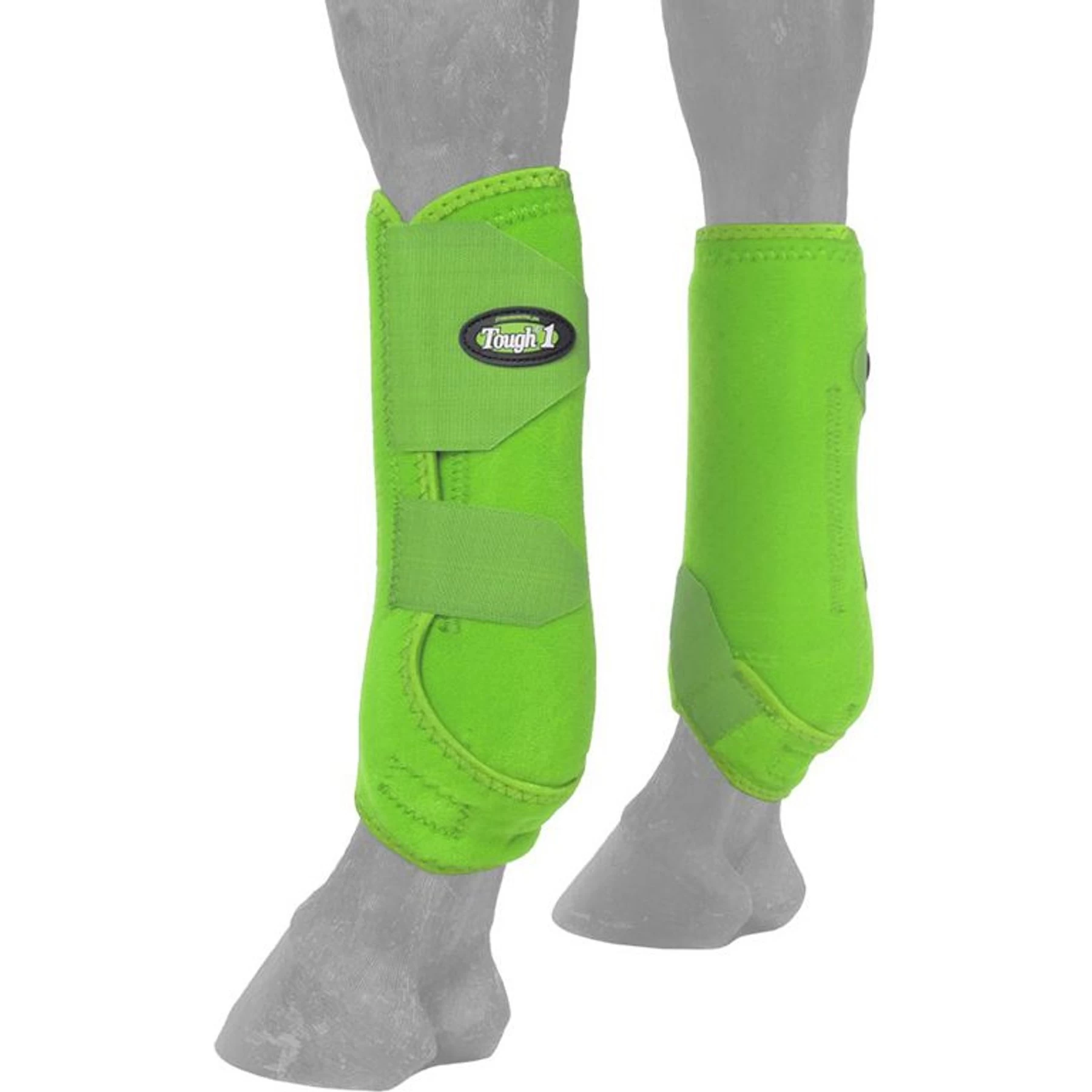 Tough-1 Extreme Vented Horse Sport Boots Set, Neon Green 3 Tough-1 Extreme Vented Horse Sport Boots Set, Neon Green - Image 3
