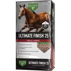 Buckeye Nutrition Ultimate Finish 25 High-Fat Weight Gain Pellets Horse Supplement