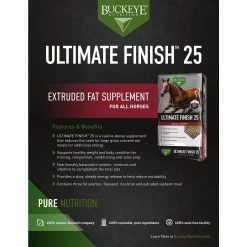 Buckeye Nutrition Ultimate Finish 25 High-Fat Weight Gain Pellets Horse Supplement -Horse Supplies Shop 109466 PT3. AC SS1800 V1671029935