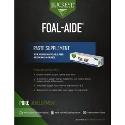 Buckeye Nutrition Foal-Aide Vitamin & Mineral Paste Horse Supplement 6 Buckeye Nutrition Foal-Aide Vitamin & Mineral Paste Horse Supplement -Horse Supplies Shop 109479 PT2. AC SS1800 V1671029871