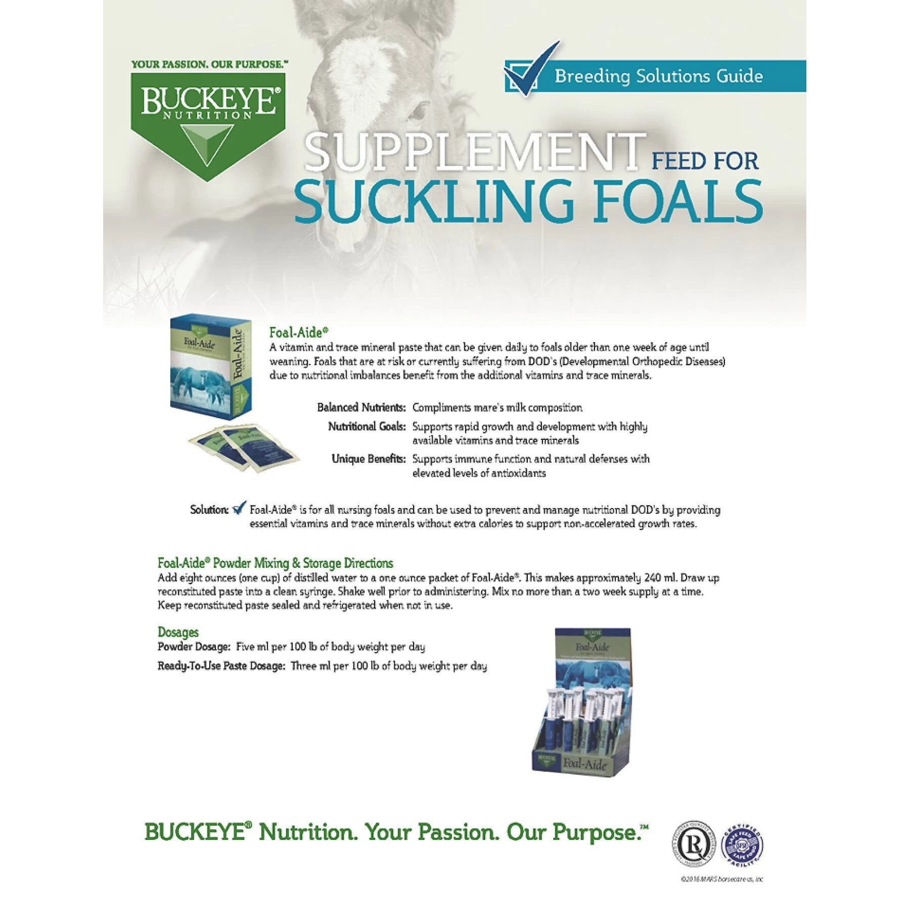 Buckeye Nutrition Foal-Aide Vitamin & Mineral Paste Horse Supplement 4 Buckeye Nutrition Foal-Aide Vitamin & Mineral Paste Horse Supplement - Image 4