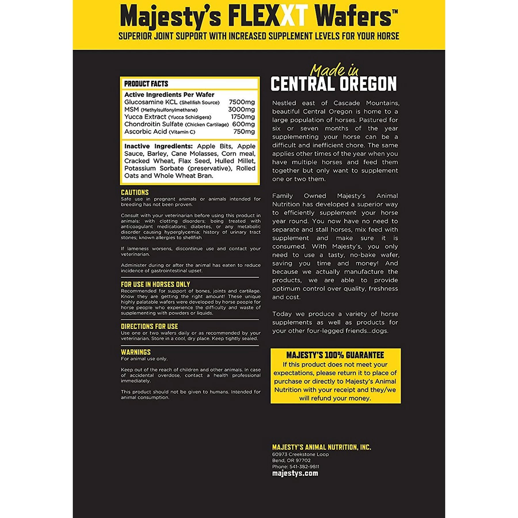 Majesty's Flex XT Increased Joint Support Wafers Horse Supplement 2 Majesty's Flex XT Increased Joint Support Wafers Horse Supplement - Image 2