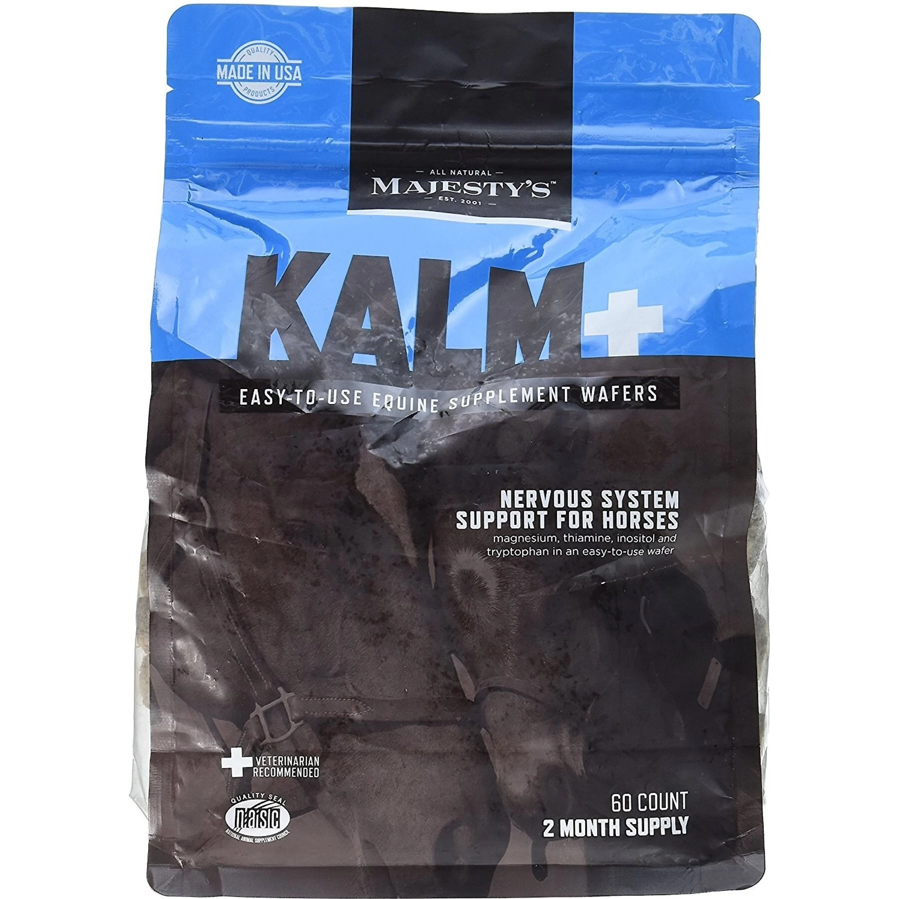 Majesty's Kalm+ Nervous System Support Apple Flavor Wafers Horse Supplement 1 Majesty's Kalm+ Nervous System Support Apple Flavor Wafers Horse Supplement