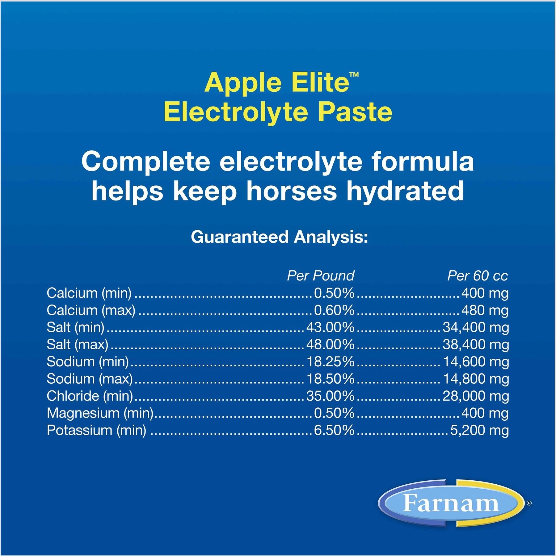 Farnam Apple Elite Electrolyte Paste Apple Flavor Horse Supplement 5 Farnam Apple Elite Electrolyte Paste Apple Flavor Horse Supplement - Image 5
