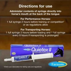 Farnam Quietex Focusing & Calming Paste Horse Supplement, 1.09-mL Syringe 12 Farnam Quietex Focusing & Calming Paste Horse Supplement, 1.09-mL Syringe -Horse Supplies Shop 115648 PT3. AC SS1800 V1692208729