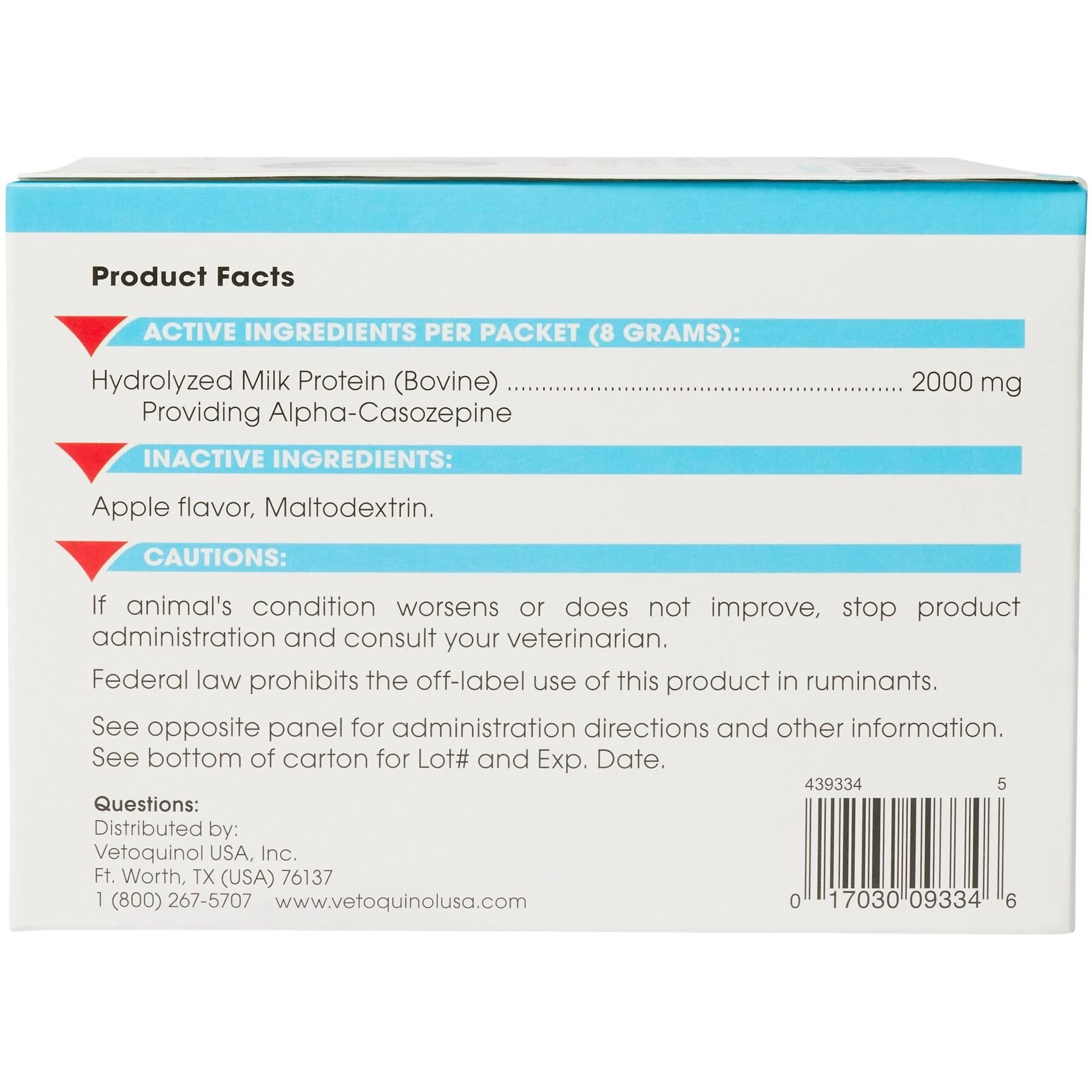 Vetoquinol Zylkene Equine Behavior Support Apple Flavor Powder Horse Supplement 2000 Mg, 20 Count 2 Vetoquinol Zylkene Equine Behavior Support Apple Flavor Powder Horse Supplement 2000 Mg, 20 Count - Image 2