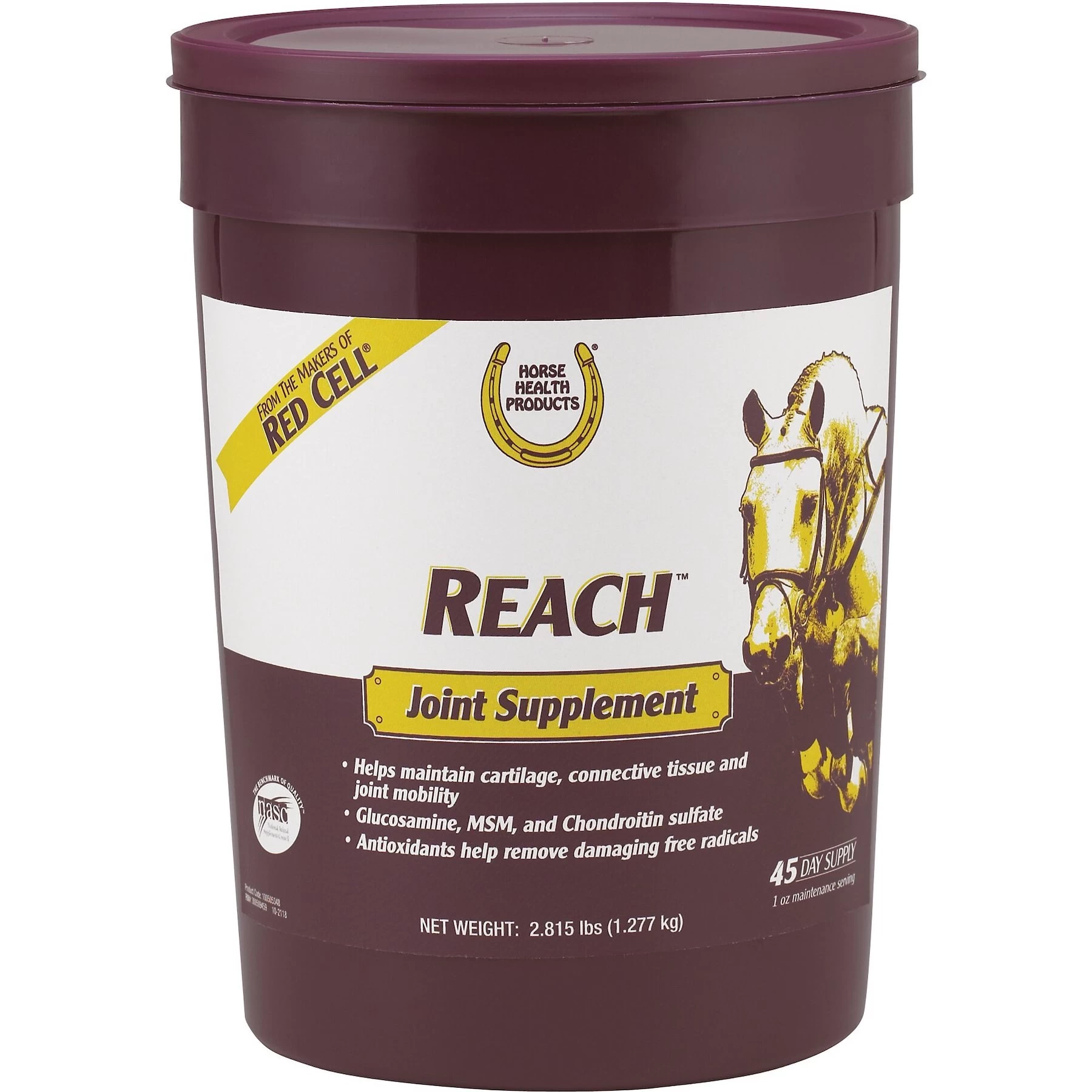 Horse Health Products Reach Joint Hay Flavor Pellets Horse Supplement, 2.81-lb Bucket 1 Horse Health Products Reach Joint Hay Flavor Pellets Horse Supplement, 2.81-lb Bucket