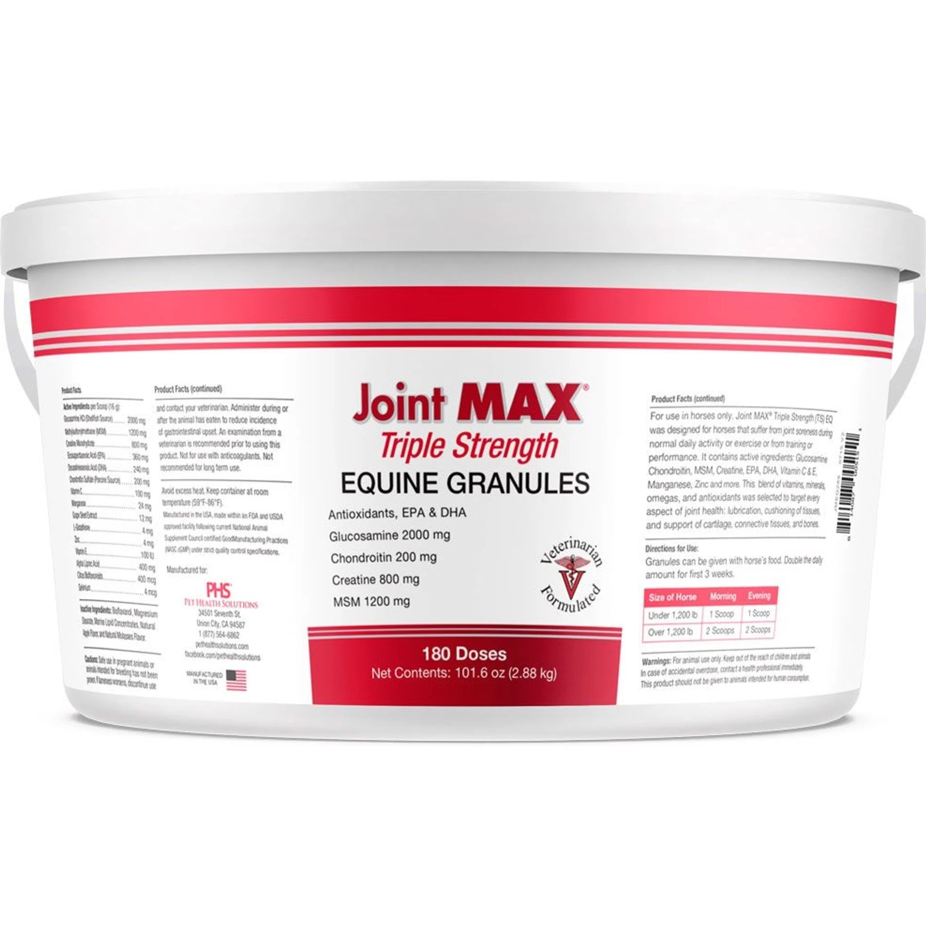 Pet Health Solutions Joint Max Triple Strength Horse Supplement 1 Pet Health Solutions Joint Max Triple Strength Horse Supplement
