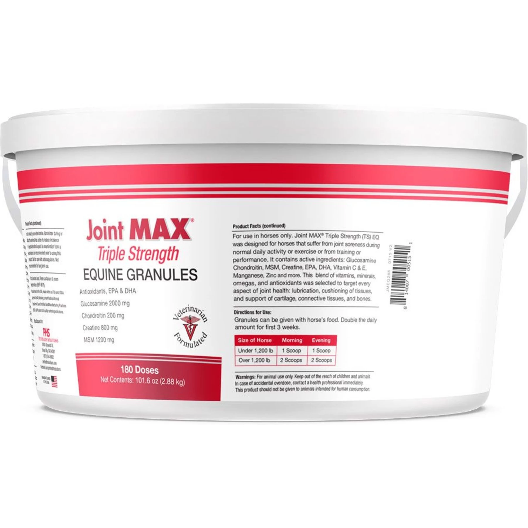 Pet Health Solutions Joint Max Triple Strength Horse Supplement 3 Pet Health Solutions Joint Max Triple Strength Horse Supplement - Image 3