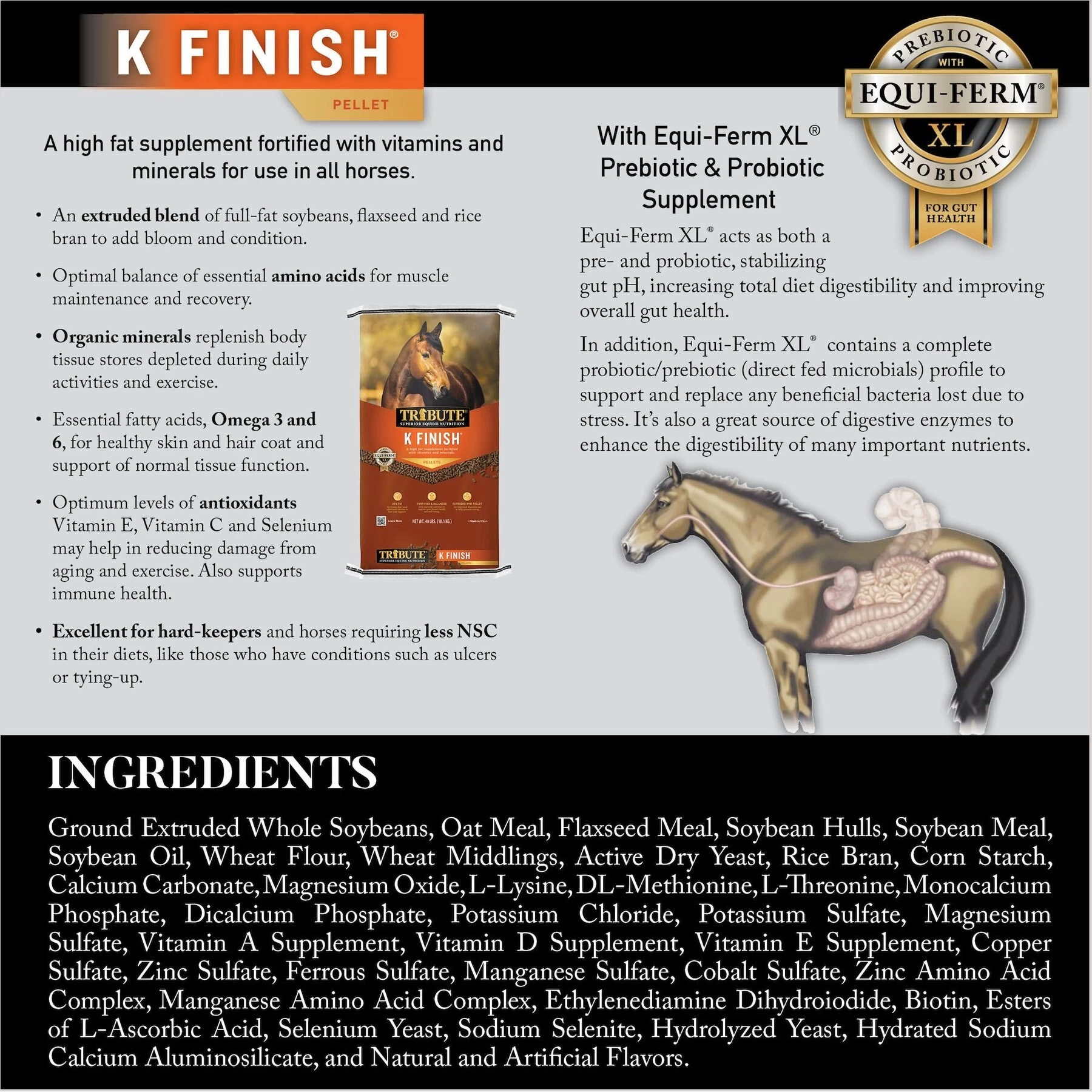 Tribute Equine Nutrition K Finish High Fat Horse Feed 6 Tribute Equine Nutrition K Finish High Fat Horse Feed - Image 6