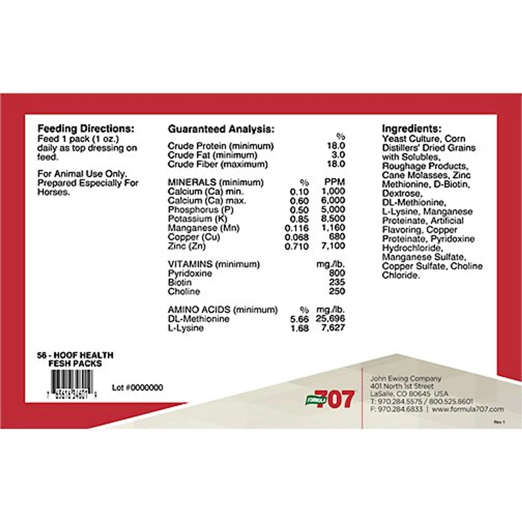 Formula 707 Hoof Health Hay Flavor Pellets Horse Supplement, 56 Count 2 Formula 707 Hoof Health Hay Flavor Pellets Horse Supplement, 56 Count - Image 2