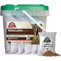Formula 707 MuscleMx Muscle Care Hay Flavor Pellets Horse Supplement, 28 Count