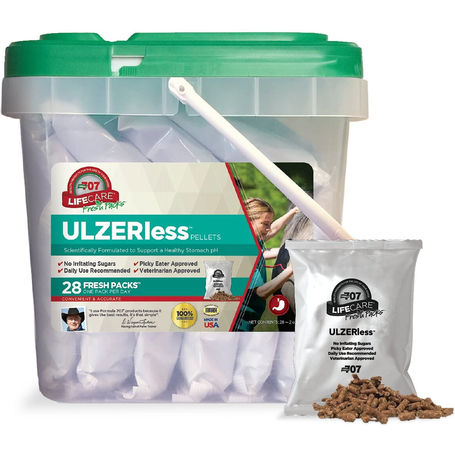 Formula 707 ULZERless Digestive Health Hay Flavor Pellets Horse Supplement, 28 Count 1 Formula 707 ULZERless Digestive Health Hay Flavor Pellets Horse Supplement, 28 Count