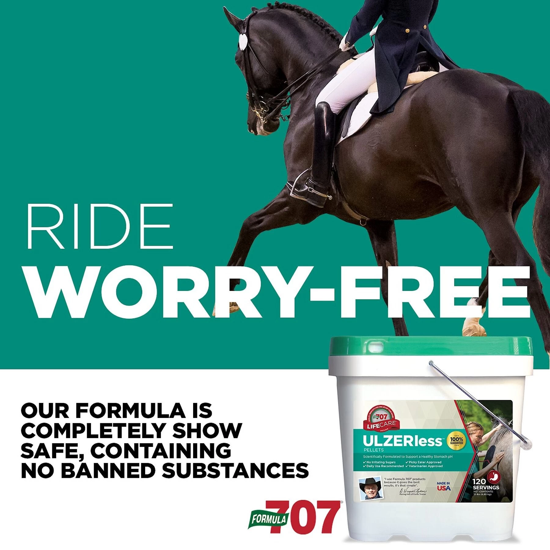 Formula 707 ULZERless Digestive Health Hay Flavor Pellets Horse Supplement, 28 Count 4 Formula 707 ULZERless Digestive Health Hay Flavor Pellets Horse Supplement, 28 Count - Image 4
