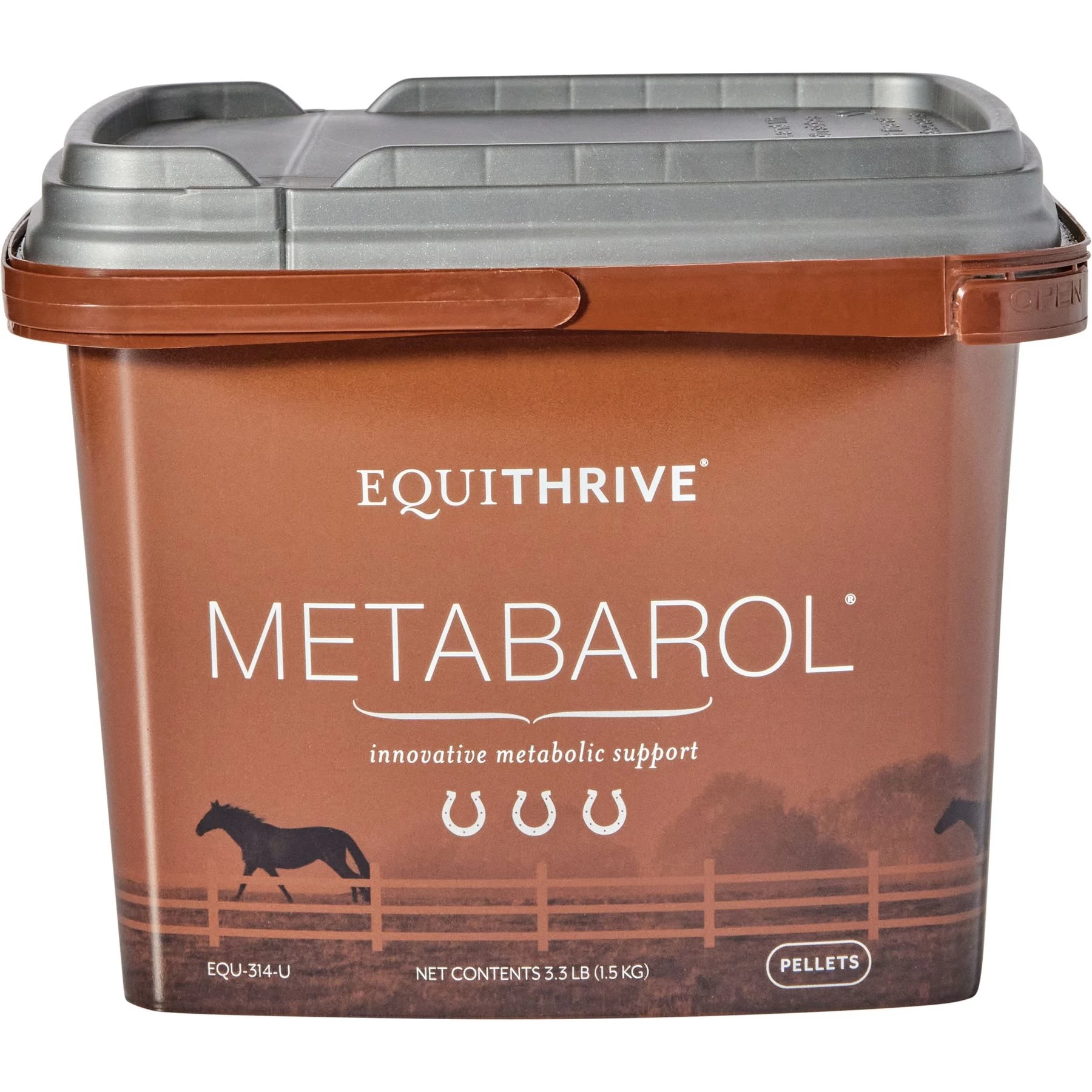 Equithrive Metabarol Metabolism Support Pellets Horse Supplement, 3.3-lb Tub 1 Equithrive Metabarol Metabolism Support Pellets Horse Supplement, 3.3-lb Tub