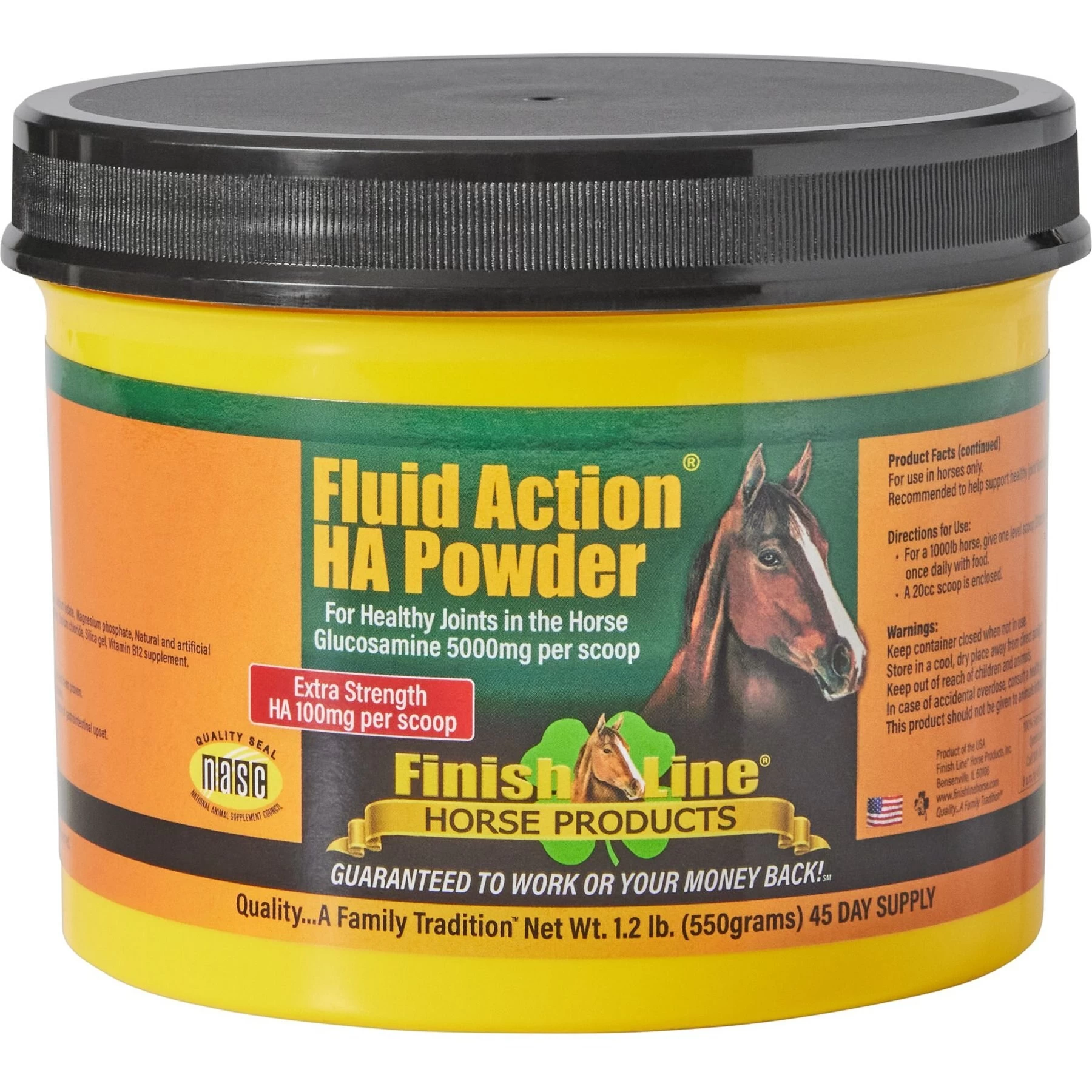 Finish Line Fluid Action Hyaluronic Acid Powder Joint Support Powder Horse Supplement 1 Finish Line Fluid Action Hyaluronic Acid Powder Joint Support Powder Horse Supplement