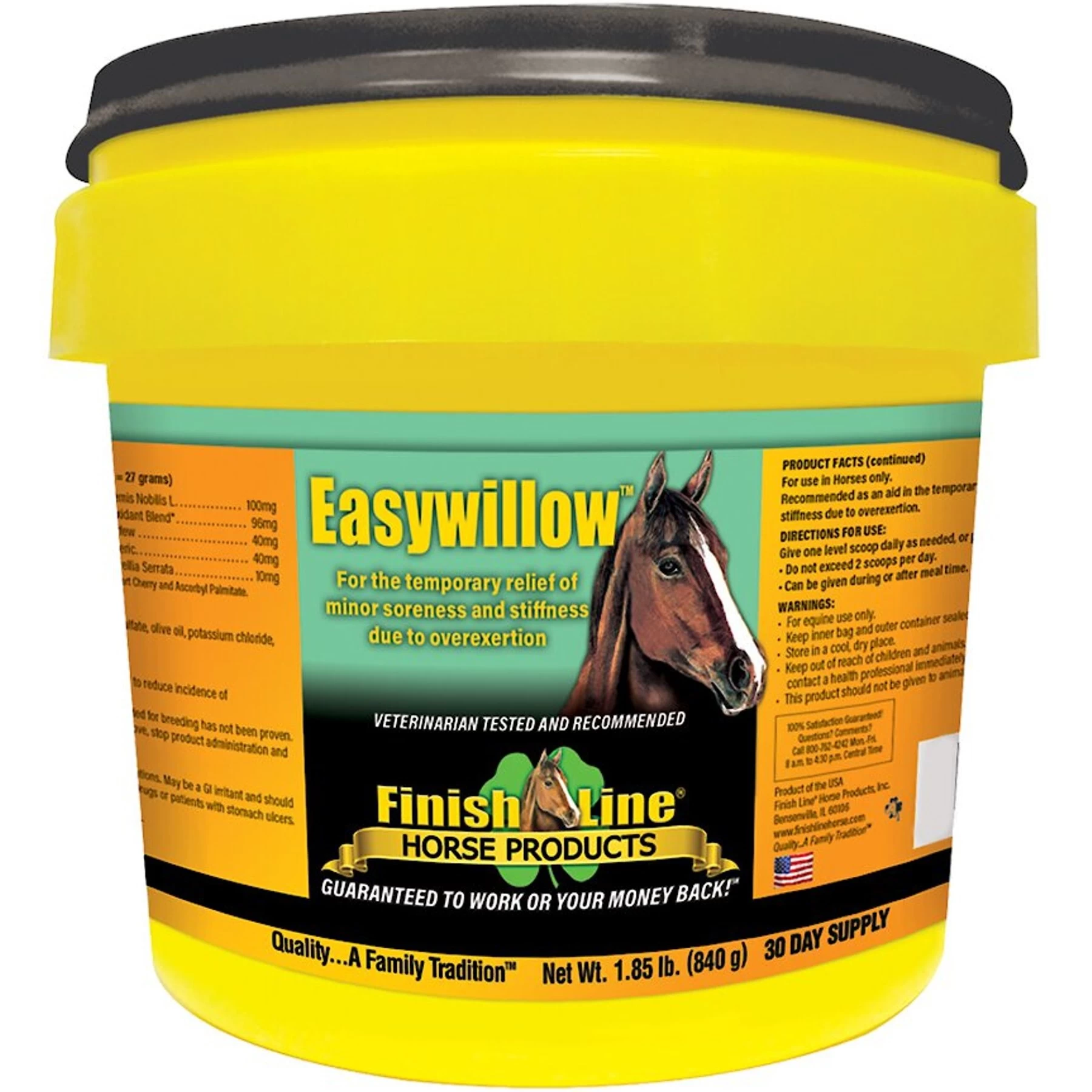 Finish Line Easywillow Soreness & Stiffness Powder Horse Supplement 1 Finish Line Easywillow Soreness & Stiffness Powder Horse Supplement