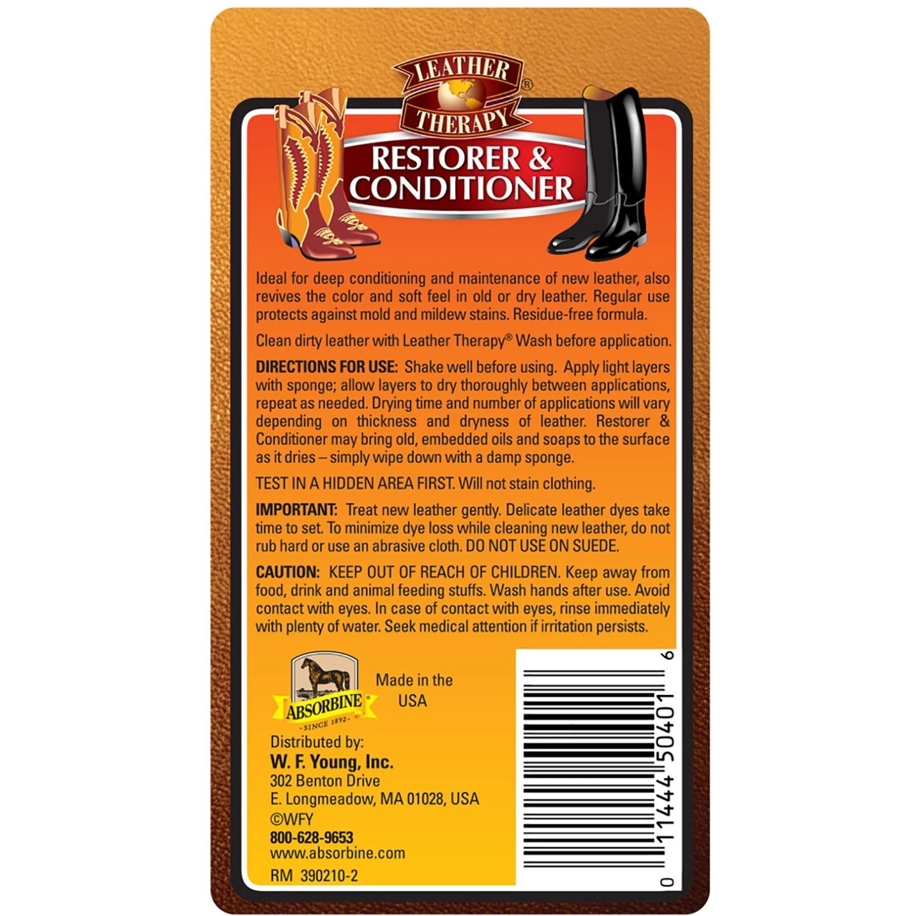 Absorbine Leather Therapy Leather Restorer & Conditioner 2 Absorbine Leather Therapy Leather Restorer & Conditioner - Image 2