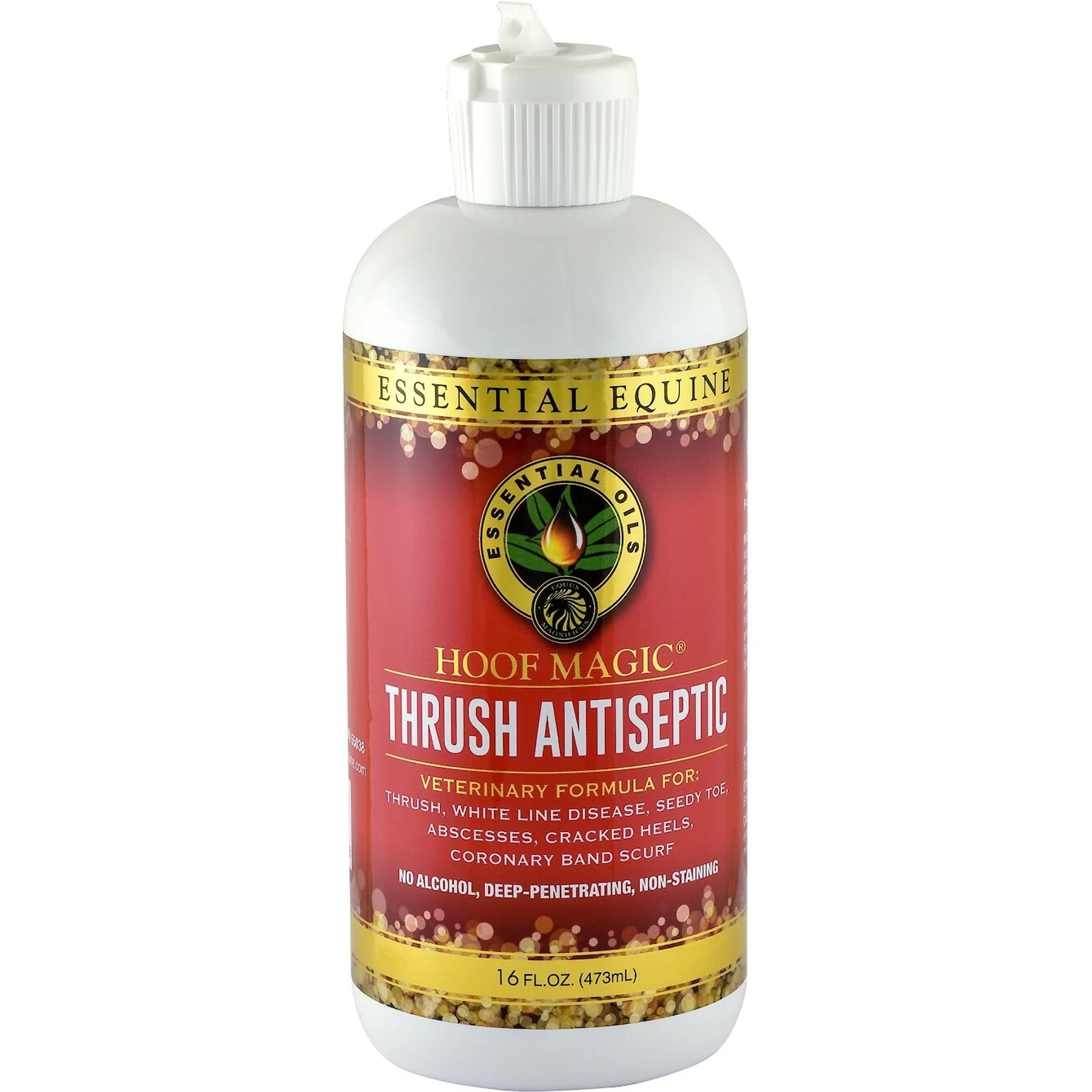 Equus Magnificus Essential Equine Hoof Magic Thrush Antiseptic Horse Thrush Treatment Spray, 16-oz Bottle 1 Equus Magnificus Essential Equine Hoof Magic Thrush Antiseptic Horse Thrush Treatment Spray, 16-oz Bottle