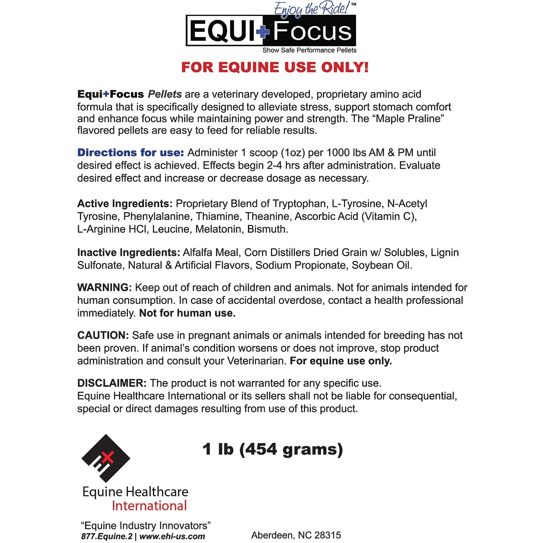 Equine Healthcare International Equi+Focus Hay Flavor Pellets Horse Supplement 2 Equine Healthcare International Equi+Focus Hay Flavor Pellets Horse Supplement - Image 2