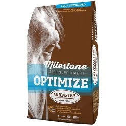 Milestone Optimize High-Fat Energy Hay Flavor Pellets Horse Supplement, 30-lb Bag