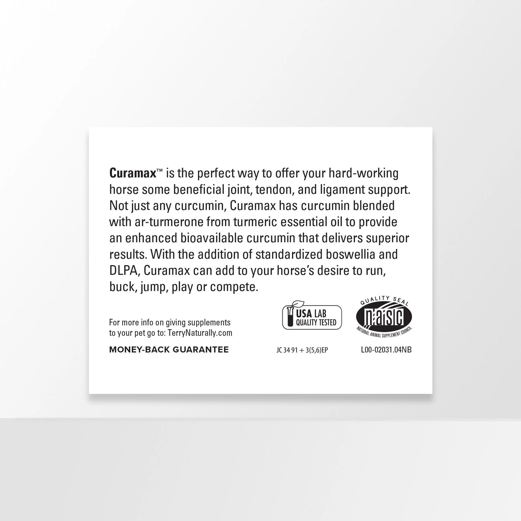 Terry Naturally Animal Health Curamax Powerful Curcumin Pellets Horse Supplement, 1-lb Canister 5 Terry Naturally Animal Health Curamax Powerful Curcumin Pellets Horse Supplement, 1-lb Canister - Image 5