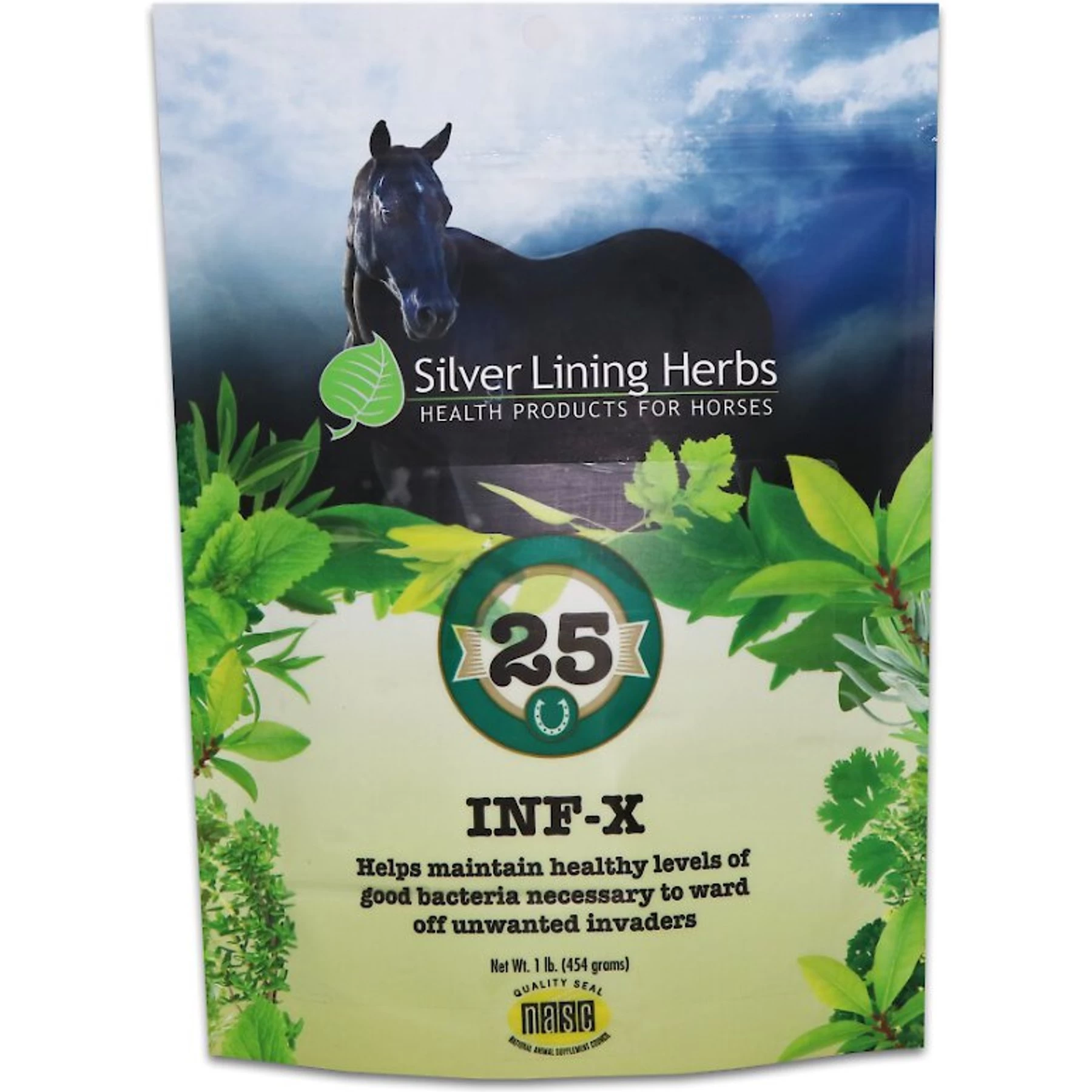 Silver Lining Herbs INF-X Immune Support Powder Horse Supplement, 1-lb Bag 1 Silver Lining Herbs INF-X Immune Support Powder Horse Supplement, 1-lb Bag