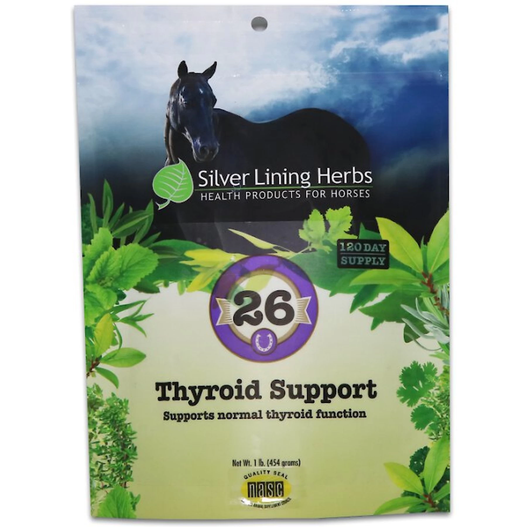 Silver Lining Herbs Thyroid Support Powder Horse Supplement, 1-lb Bag 1 Silver Lining Herbs Thyroid Support Powder Horse Supplement, 1-lb Bag