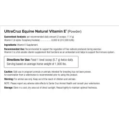 UltraCruz Natural Vitamin E Immune Support Powder Horse Supplement -Horse Supplies Shop 210984 PT3. AC SS1800 V1646699864