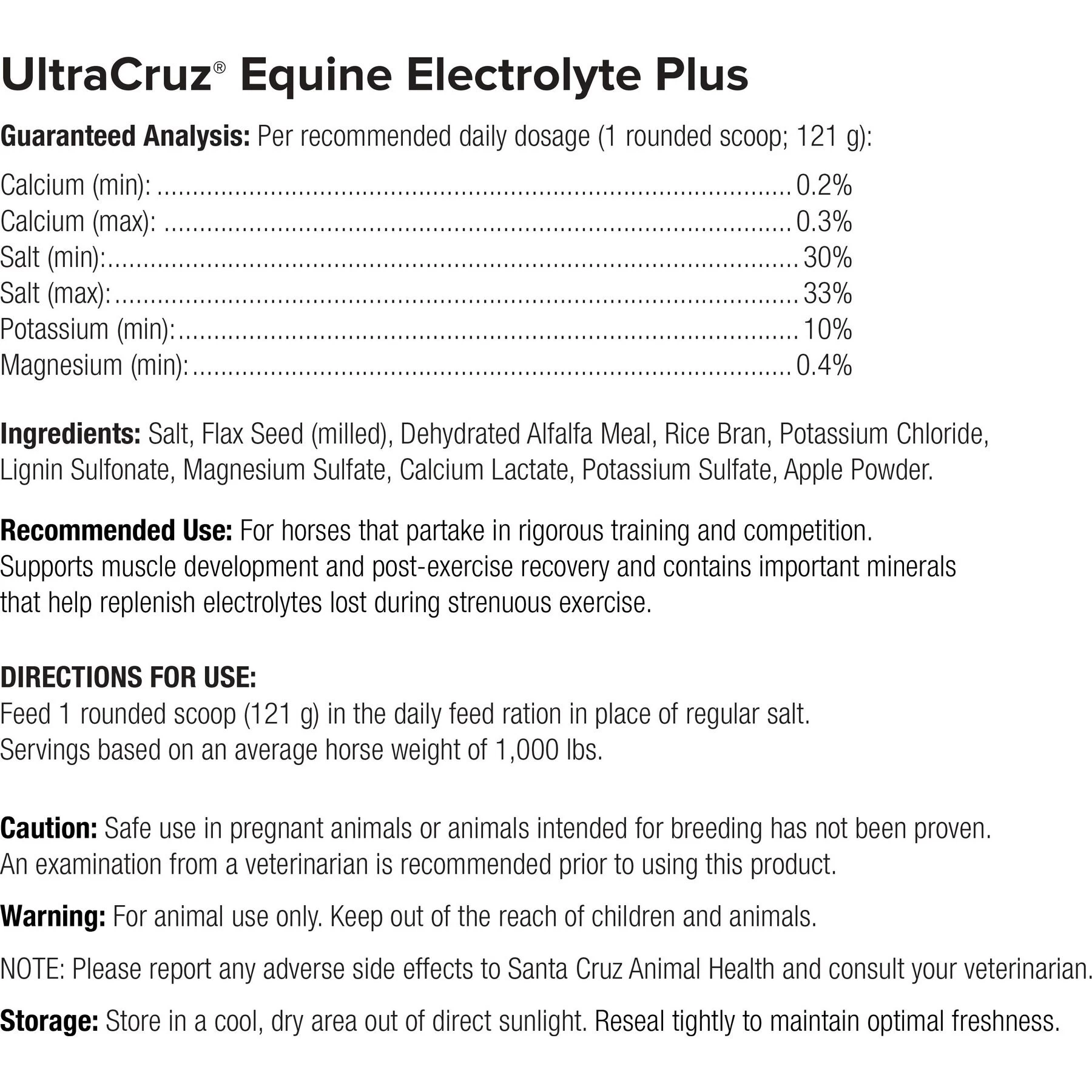 UltraCruz Electrolyte Plus Horse Supplement 2 UltraCruz Electrolyte Plus Horse Supplement - Image 2