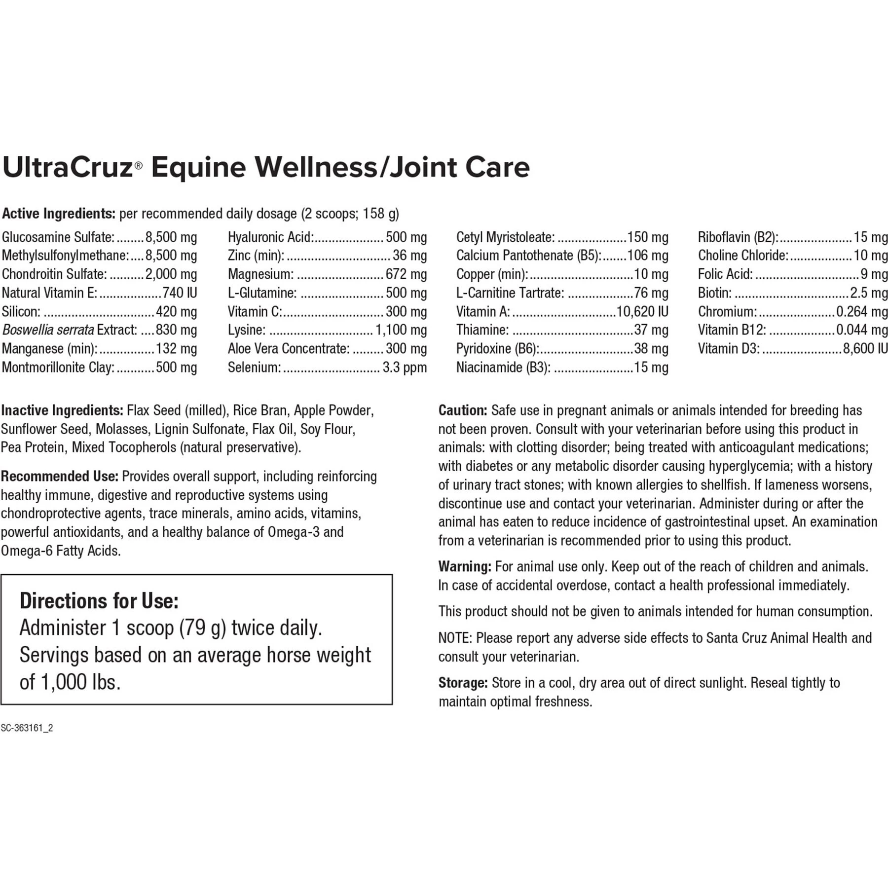 UltraCruz Wellness & Joint Care Pellets Horse Supplement 2 UltraCruz Wellness & Joint Care Pellets Horse Supplement - Image 2