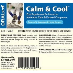 Oralx Calm & Cool Paste Horse Supplement, 1.2-oz Syringe -Horse Supplies Shop 212004 PT1. AC SS1800 V1575308275