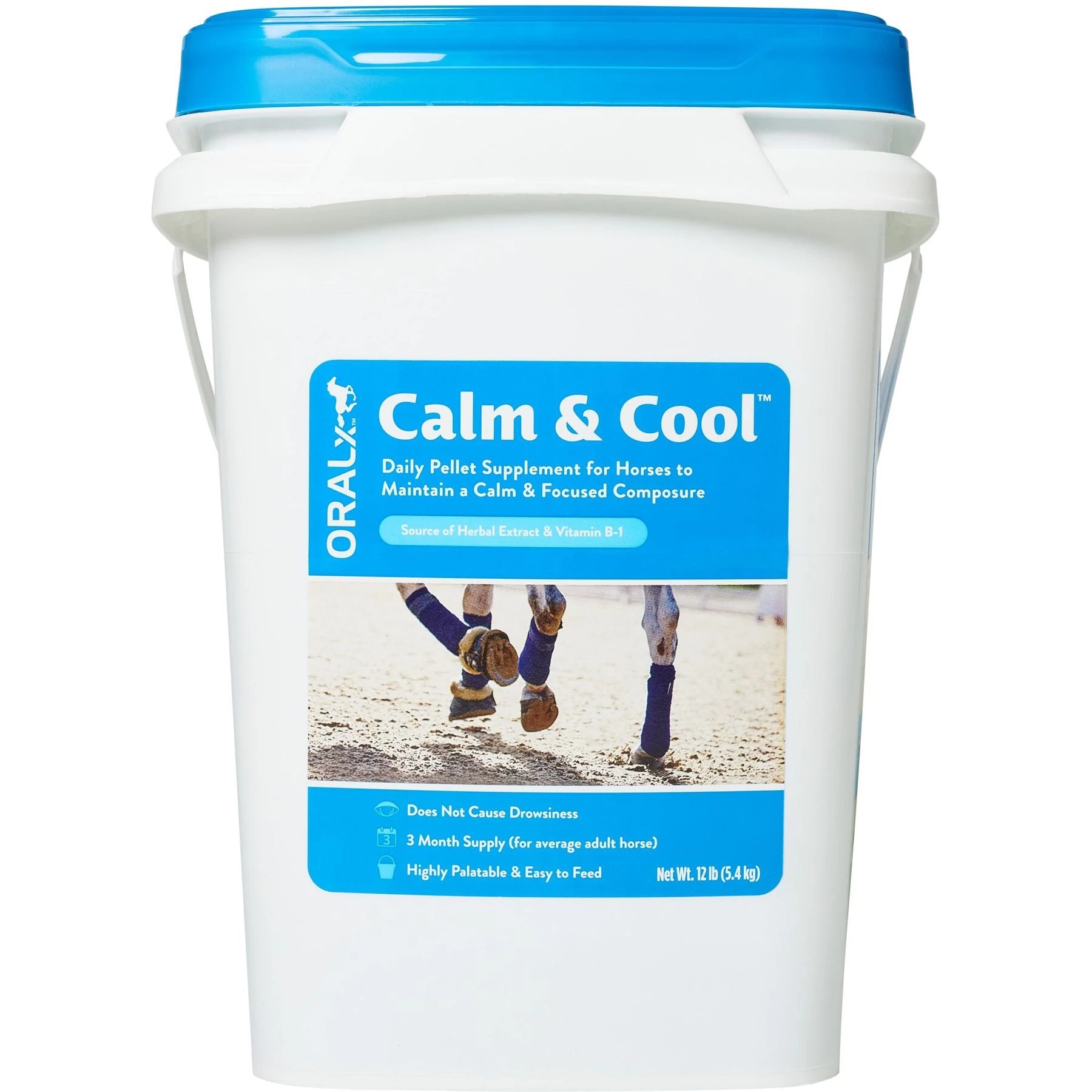 Oralx Calm & Cool Daily Calming Hay Flavor Pellets Horse Supplement, 12-lb Pail 1 Oralx Calm & Cool Daily Calming Hay Flavor Pellets Horse Supplement, 12-lb Pail