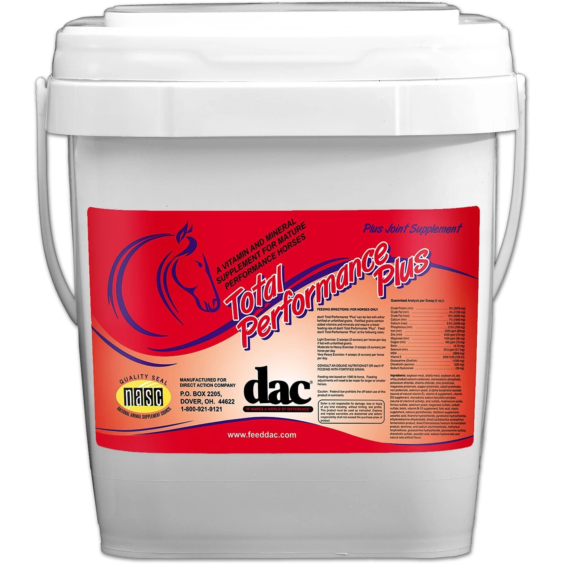DAC Total Performance Plus With Joint Support Powder Horse Supplement 1 DAC Total Performance Plus With Joint Support Powder Horse Supplement
