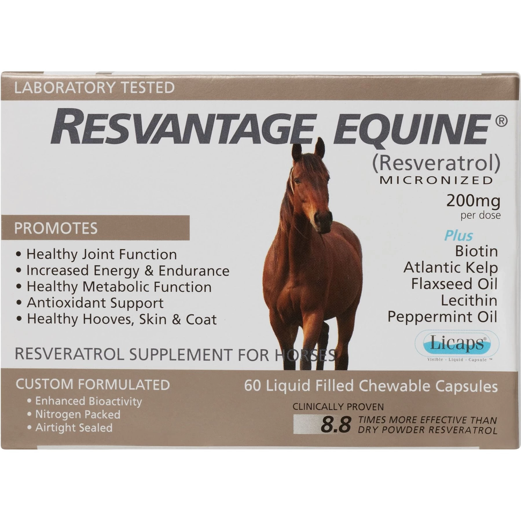 Resvantage Equine Daily Maintenance Comprehensive Capsule Horse Supplement, 60 Count 1 Resvantage Equine Daily Maintenance Comprehensive Capsule Horse Supplement, 60 Count