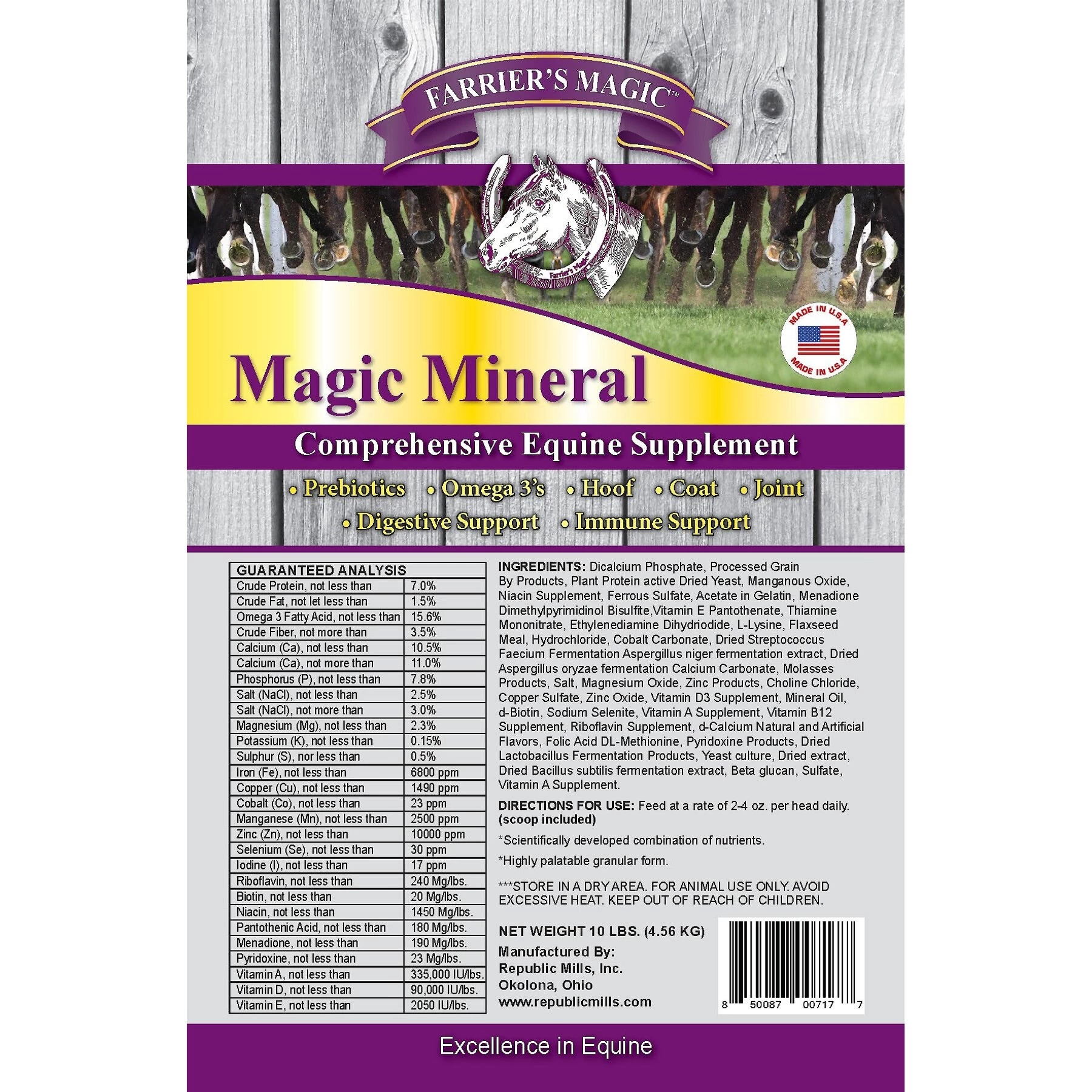 Farrier's Magic Magic Mineral Top Dress Comprehensive Granules Horse Supplement, 10-lb Bag 2 Farrier's Magic Magic Mineral Top Dress Comprehensive Granules Horse Supplement, 10-lb Bag - Image 2