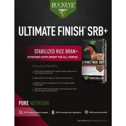 Buckeye Nutrition Ultimate Finish SRB+ Stabilized Rice Bran Pellets Horse Supplement -Horse Supplies Shop 230083 PT3. AC SS1800 V1671029992