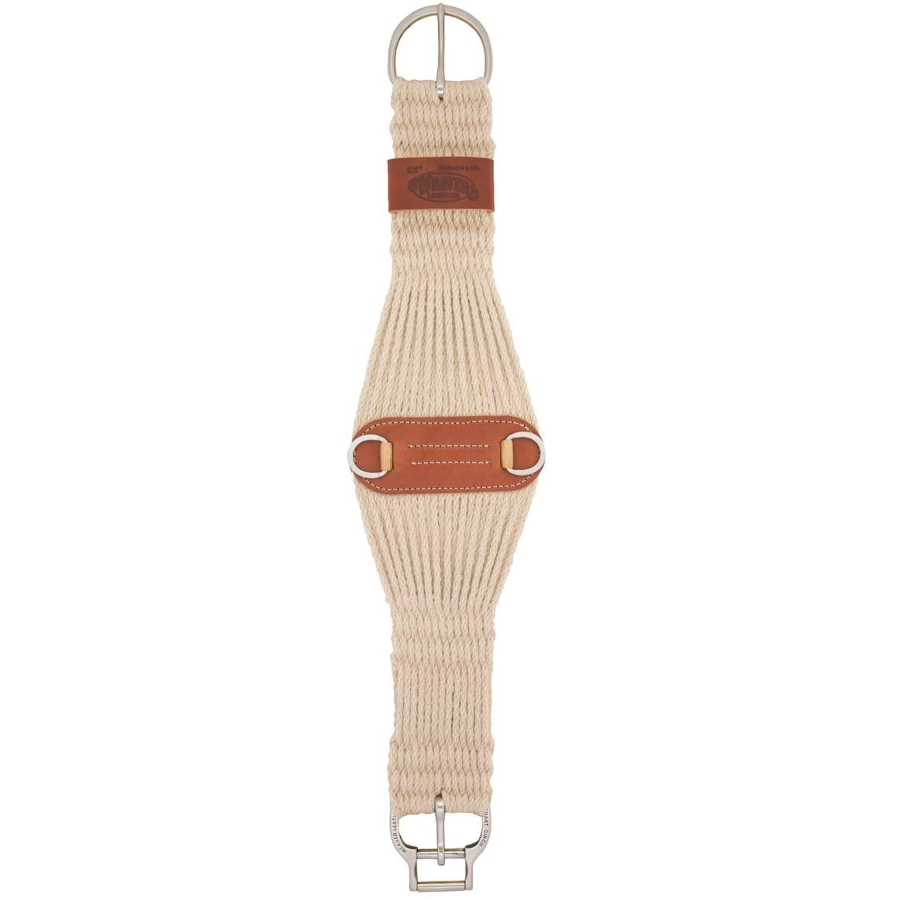 Weaver Leather Smart Cinch Natural Blend 27 Strand Roper & Roll Snug Horse Cinch Buckle 1 Weaver Leather Smart Cinch Natural Blend 27 Strand Roper & Roll Snug Horse Cinch Buckle