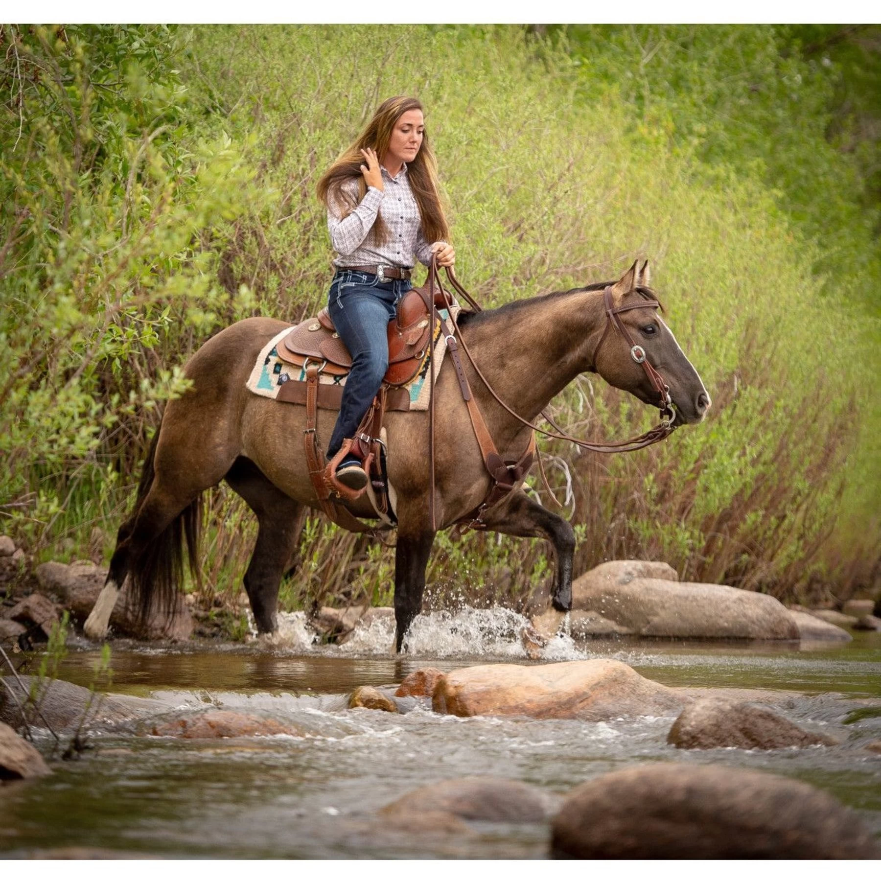 Weaver Leather Working Tack Extra Heavy Harness Leather Quick Change Horse Reins 2 Weaver Leather Working Tack Extra Heavy Harness Leather Quick Change Horse Reins - Image 2