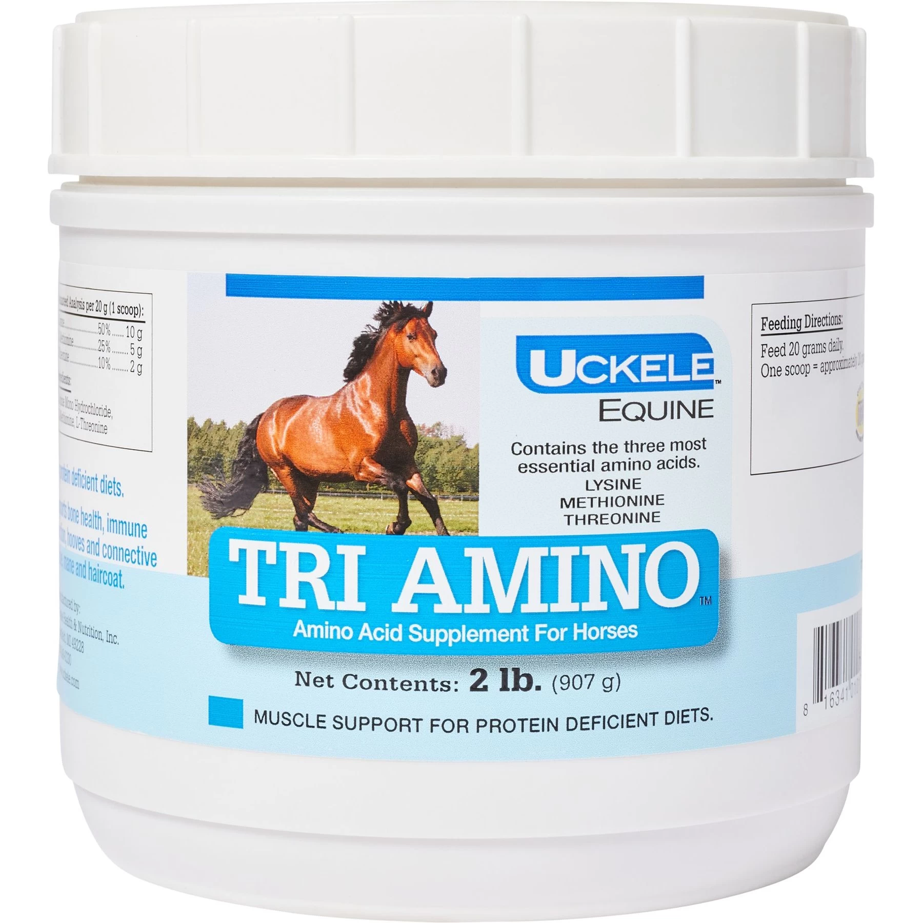 Uckele Tri-Amino Amino Acid Powder Horse Supplement, 2-lb Jar 1 Uckele Tri-Amino Amino Acid Powder Horse Supplement, 2-lb Jar