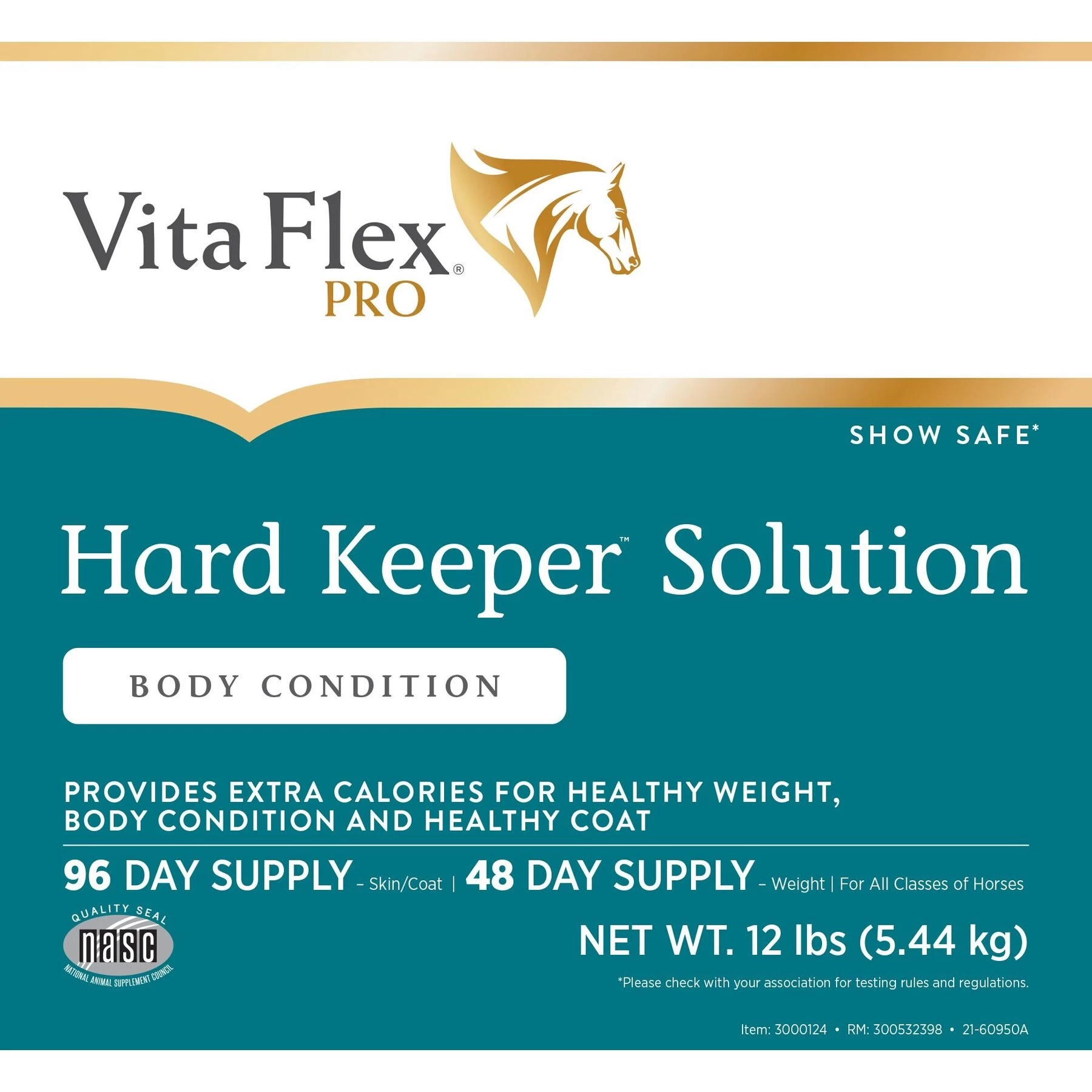 Vita Flex Pro Hard Keeper Solution High Energy Powder Horse Supplement, 12-lb Bucket 3 Vita Flex Pro Hard Keeper Solution High Energy Powder Horse Supplement, 12-lb Bucket - Image 3