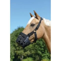 Shires Equestrian Products Comfort Horse Grazing Muzzle, Black
