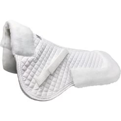 Derby Originals Fleece Lined English Half Horse Saddle Pad, White
