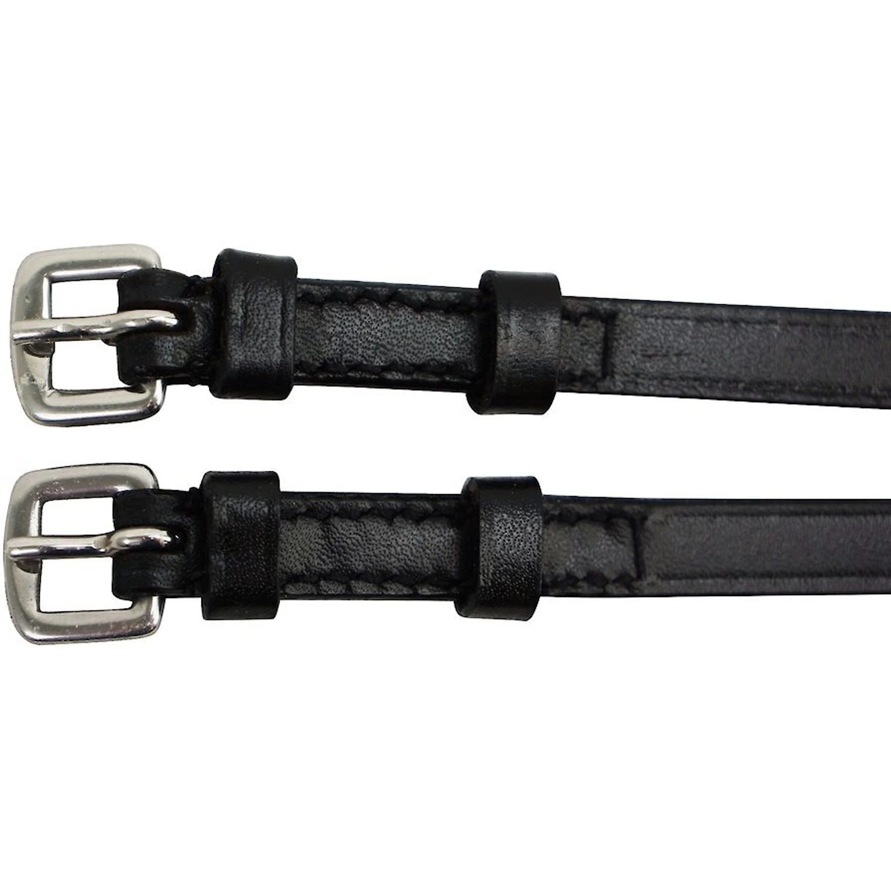 Derby Originals Premium English Leather Spur Straps With Keepers, Black 2 Derby Originals Premium English Leather Spur Straps With Keepers, Black - Image 2