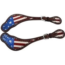 Tahoe Tack American Flag Leather Western Womens Spur Straps