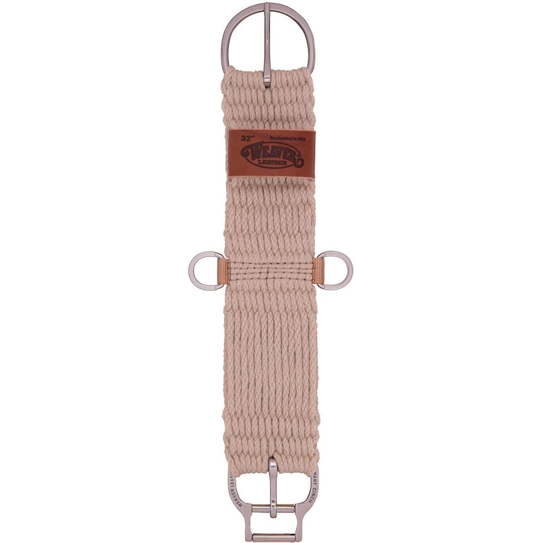 Weaver Leather Smart Cinch Natural Blend 27 Strand Straight & Roll Snug Horse Cinch Buckle 1 Weaver Leather Smart Cinch Natural Blend 27 Strand Straight & Roll Snug Horse Cinch Buckle