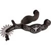 Weaver Leather Engraved Floral Trim & Longhorn Accent Men's Show Spurs